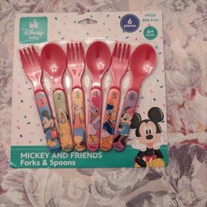 Disney Baby Mickey and Friends Red Flatware Set